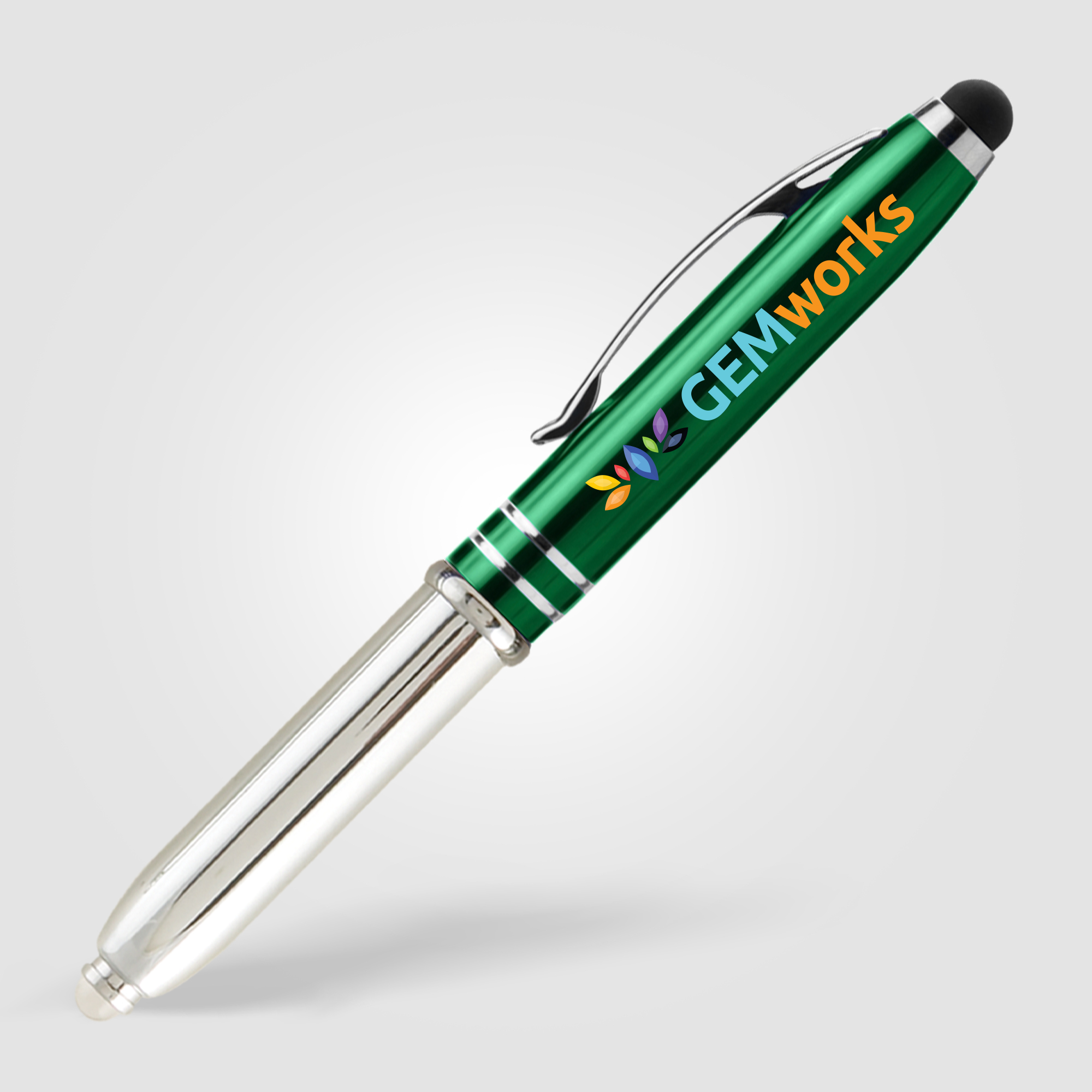 Stylo-stylet publicitaire - Brando Vert 